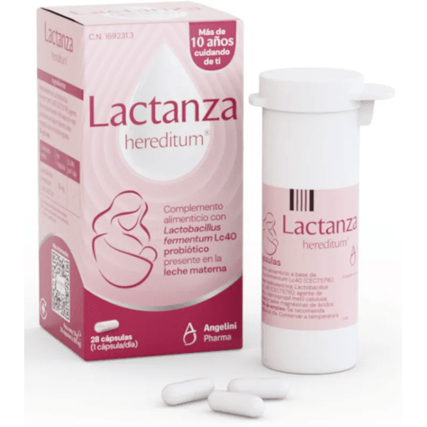 Lactanza Hereditum suplemento probiótico 28 cápsulas