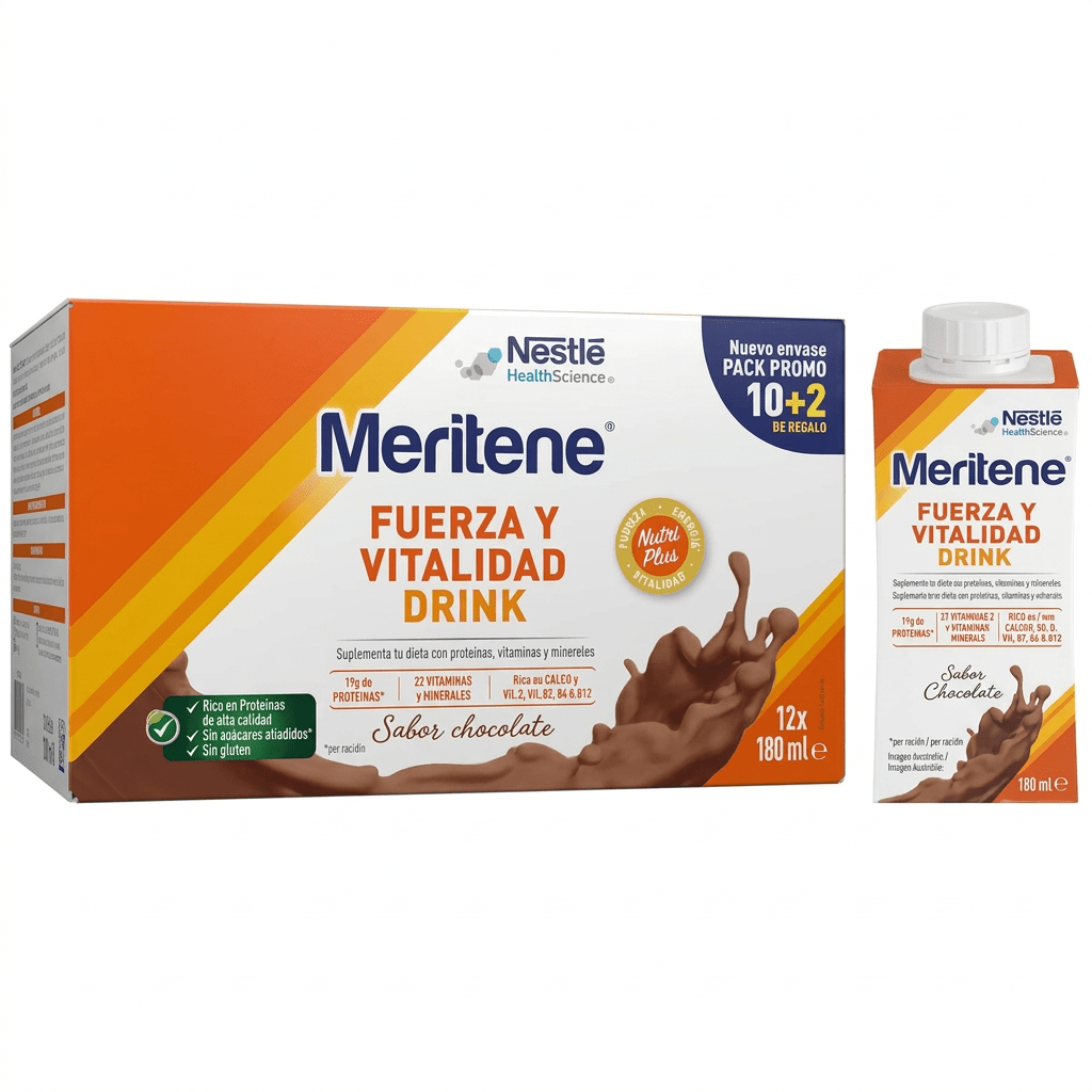 Meritene Fuerza y vitalidad Chocolate 12x180ml