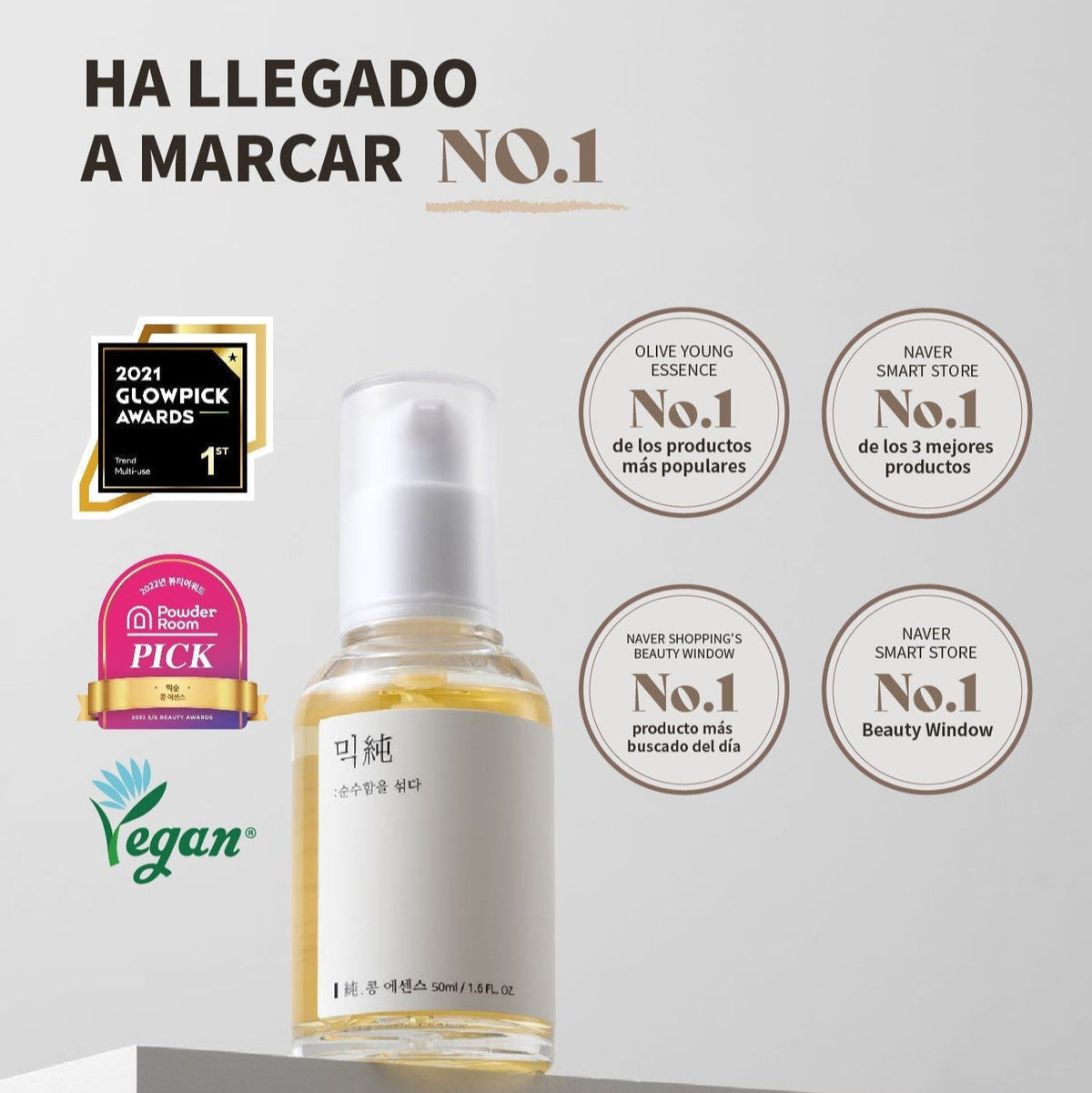 Mixsoon Bean Essence Vegan Schneckenpeeling-Fluid für das Gesicht 50ml