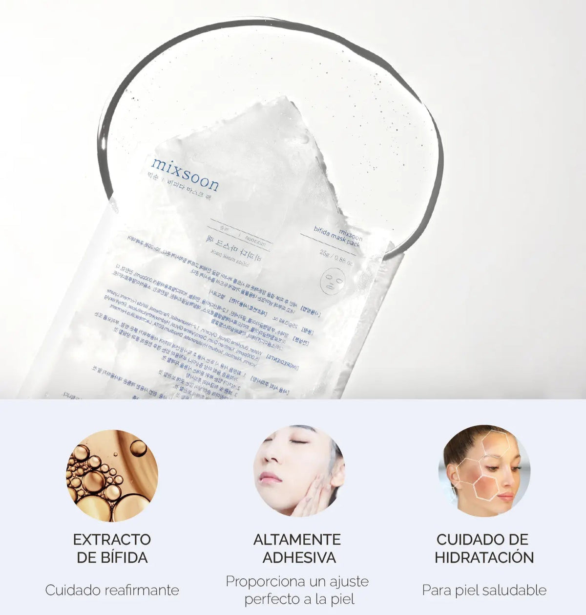 Mixsoon Bifida Mask Pack Gesichtsmaske Blatt 5 Einheiten