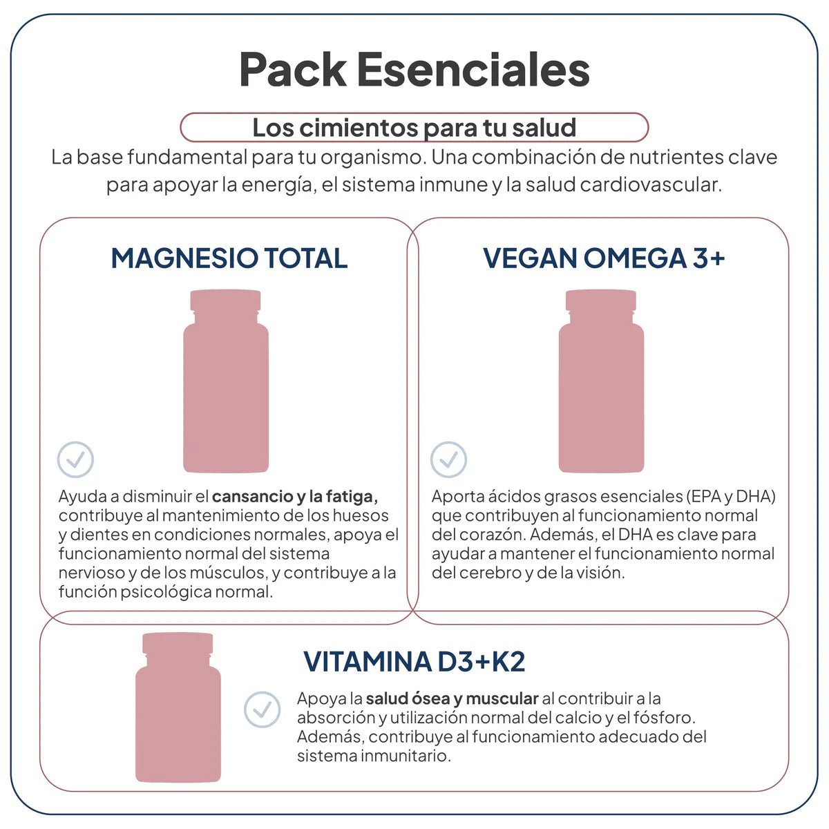IVB Pack Magnesium Total 60 Kapseln + Vegan Omega 3+ 60 Kapseln + Vitamin D3+K2 60 Kapseln