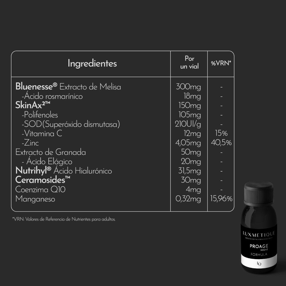Luxmetique Proage Night Fórmula 30ml x 15 ampolas