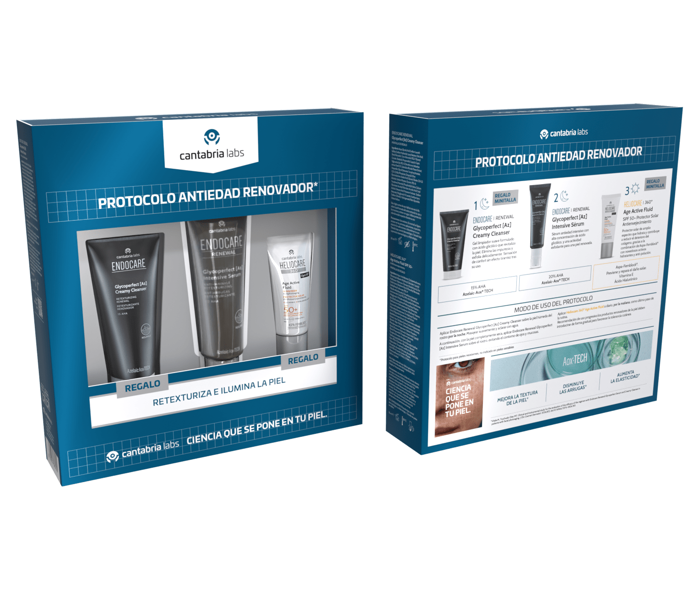 ENDOCARE pack serum Glycoperfect + mini Heliocare Age Active + mini cleanser
