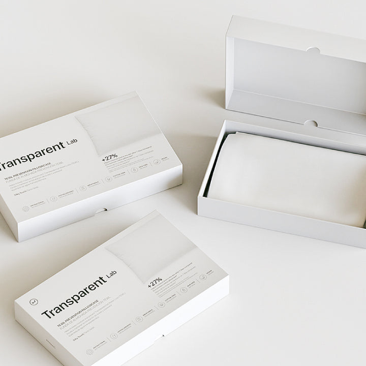 Funda de Almofada Lab Transparente King Size 50x90cm