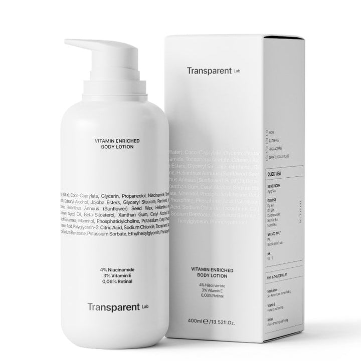 Transparent Lab Loção Corporal Enriquecida com Vitaminas 400ml