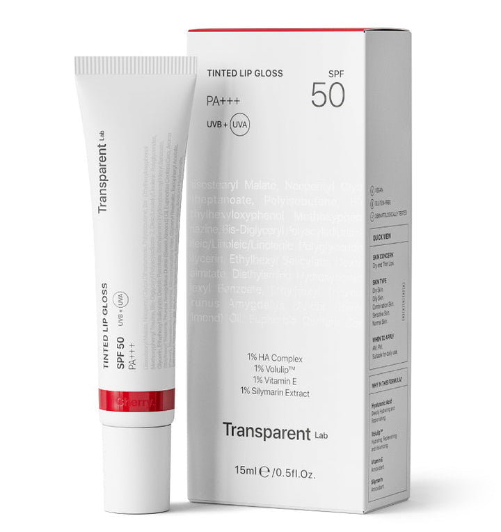 Transparent Lab Tinted Lipgloss Spf - Cherry 15ml