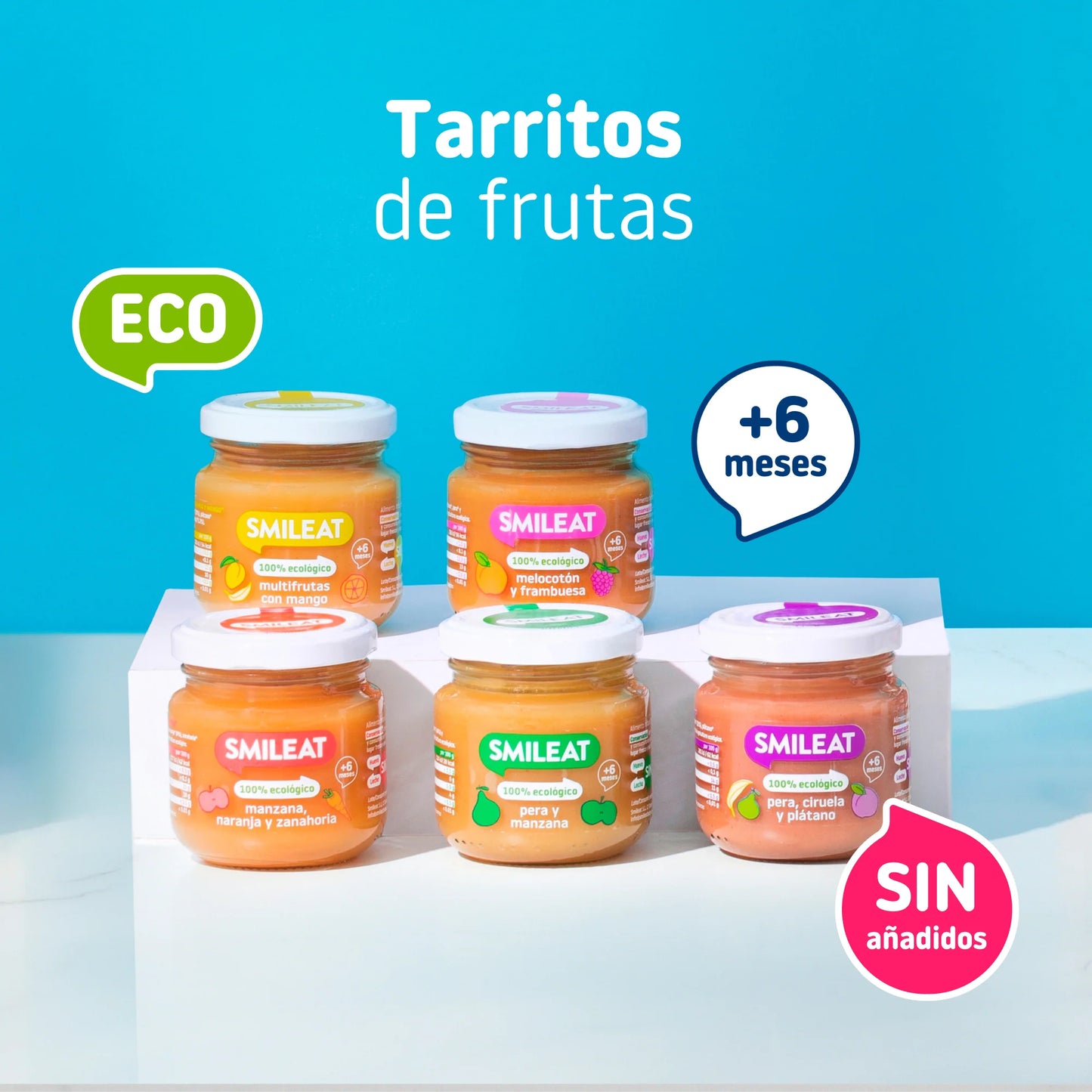 SMILEAT Tarrito Ecológico Tres Frutas 130g-5