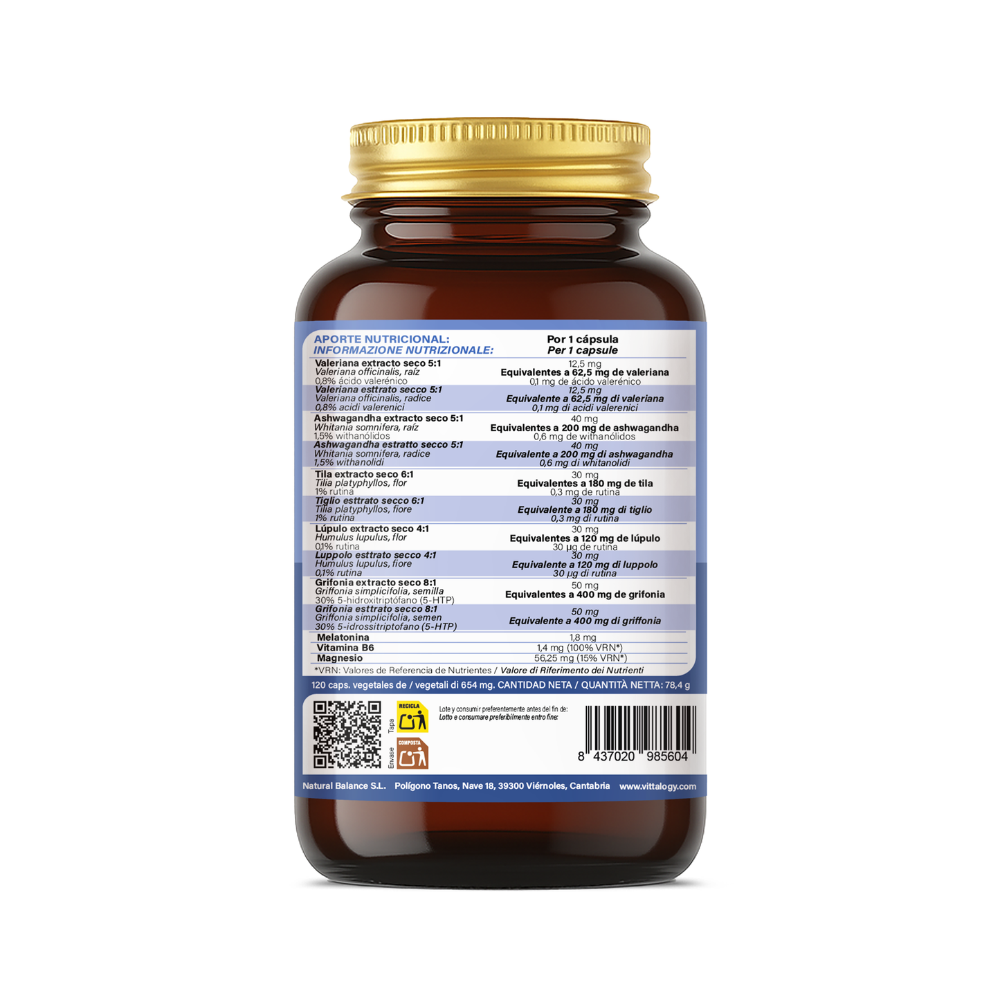 Vittalogy Sleep Complex 120 Cápsulas_?GPSR