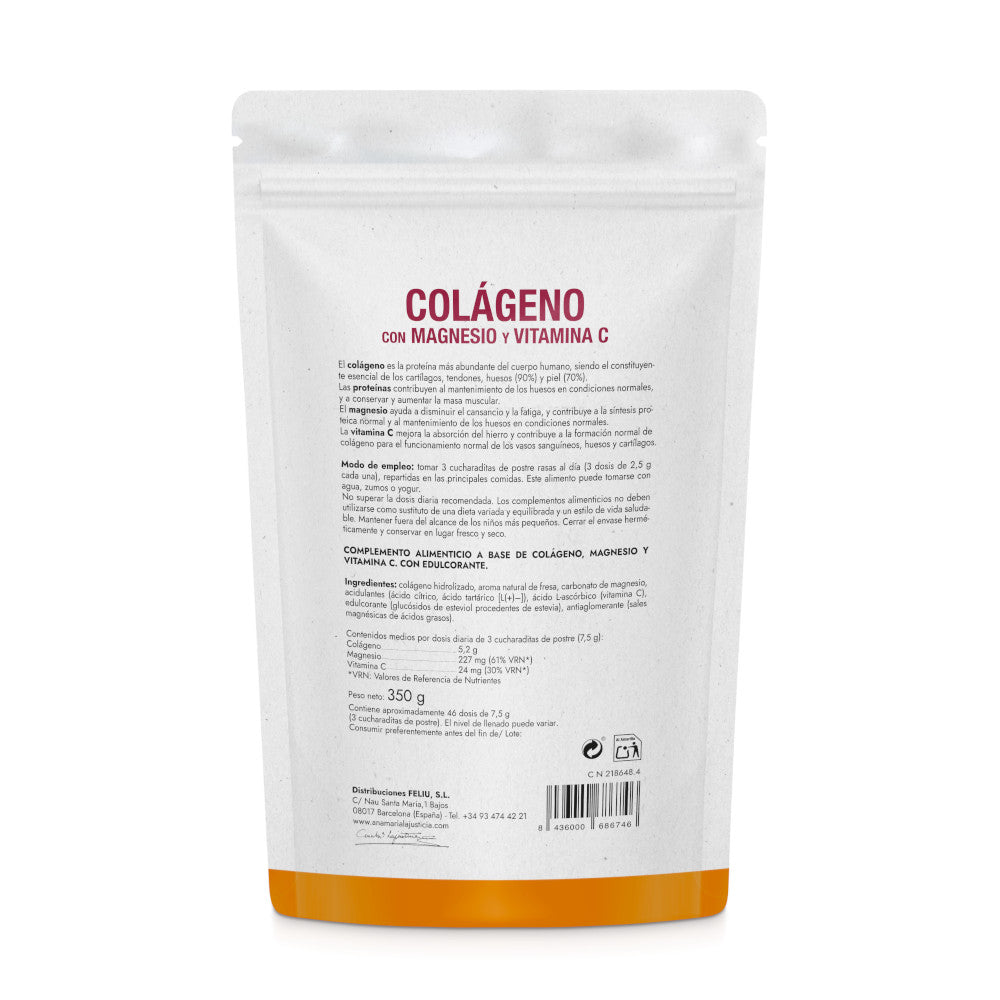 ANA MARÍA LAJUSTICIA Collagen + Magnesium + Vit. C Strawberry Flavor 350g