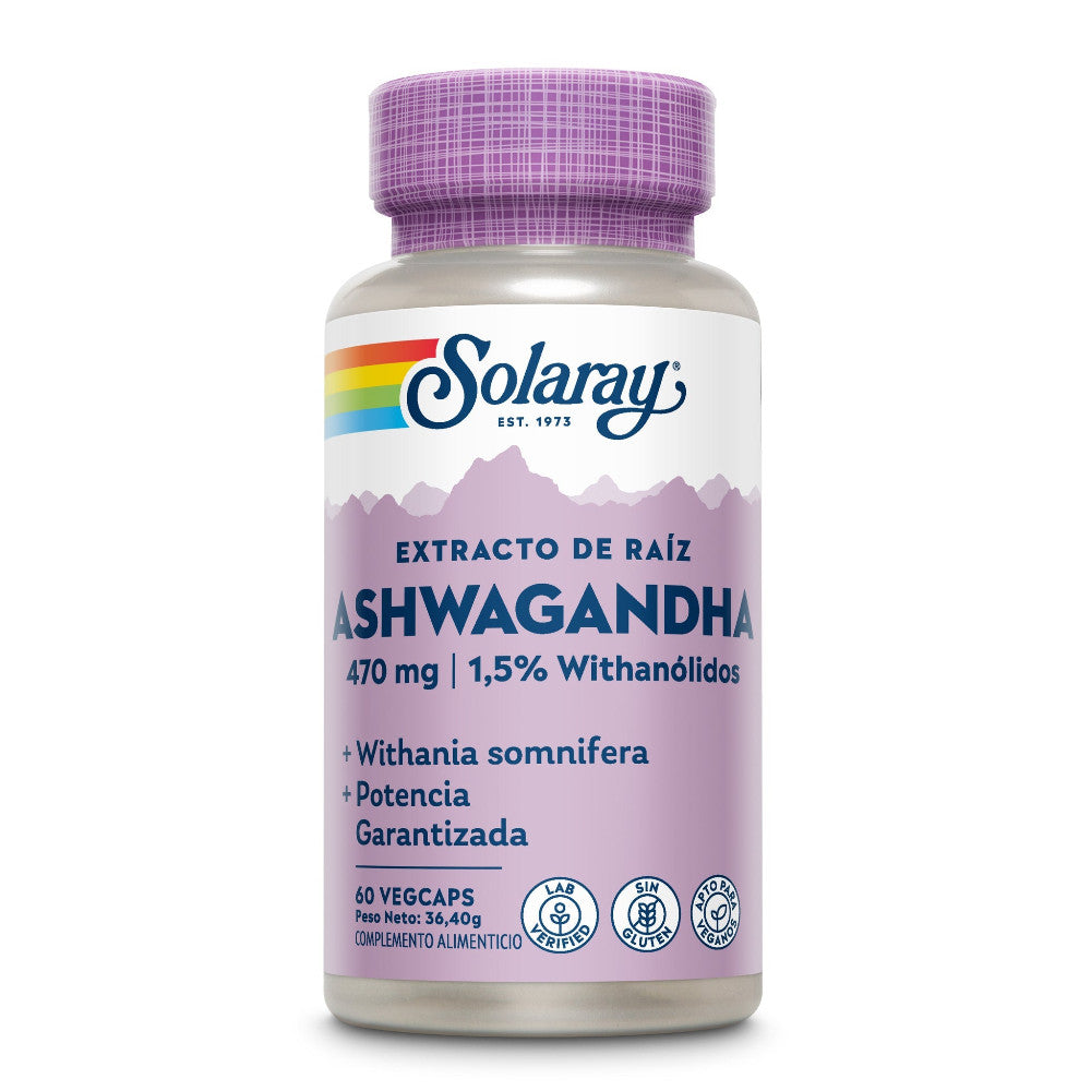 Solaray Ashwagandha 470 Mg 60 Cápsulas