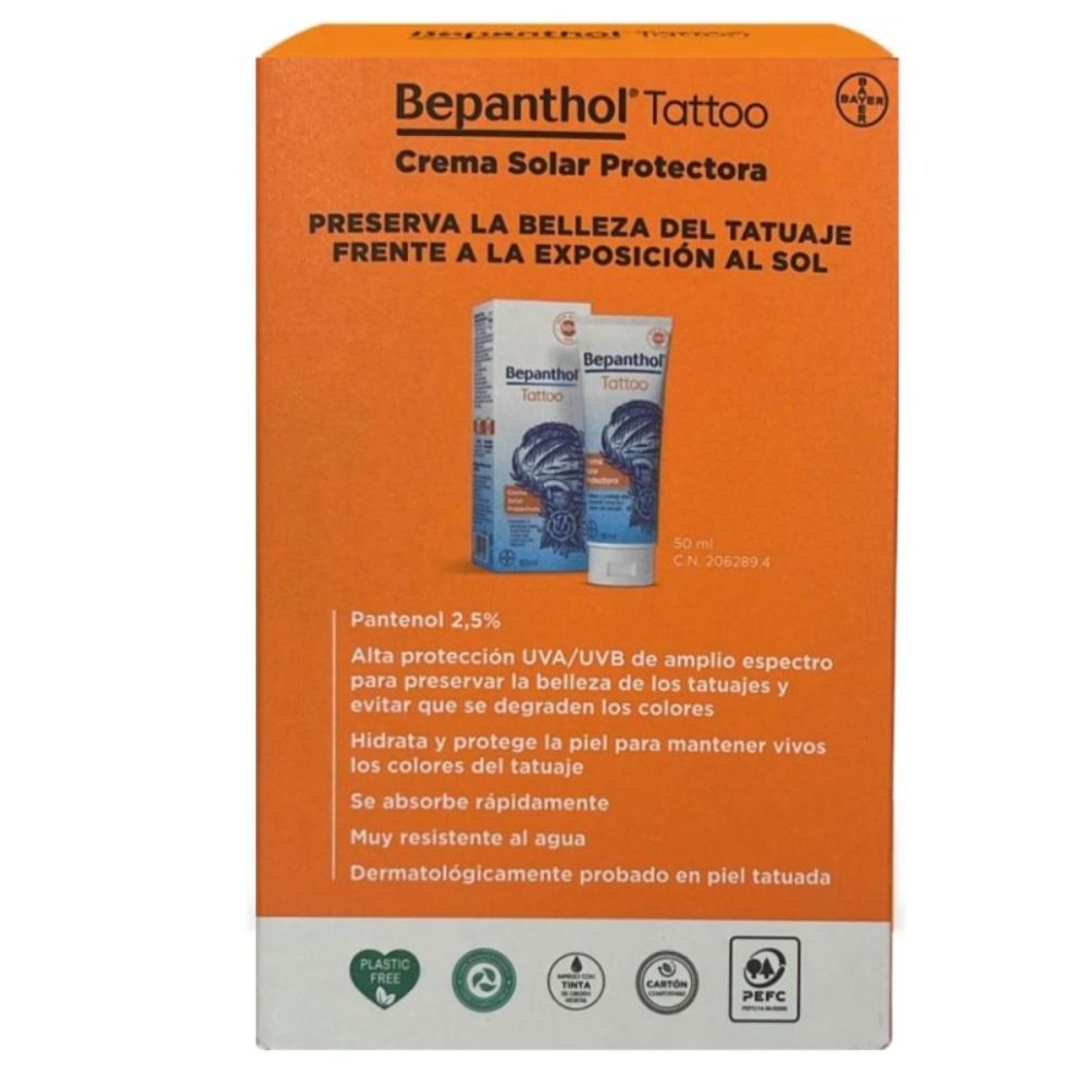 BEPANTHOL Tattoo Crema Solar SPF50+ Duplo 2x50 ml-2