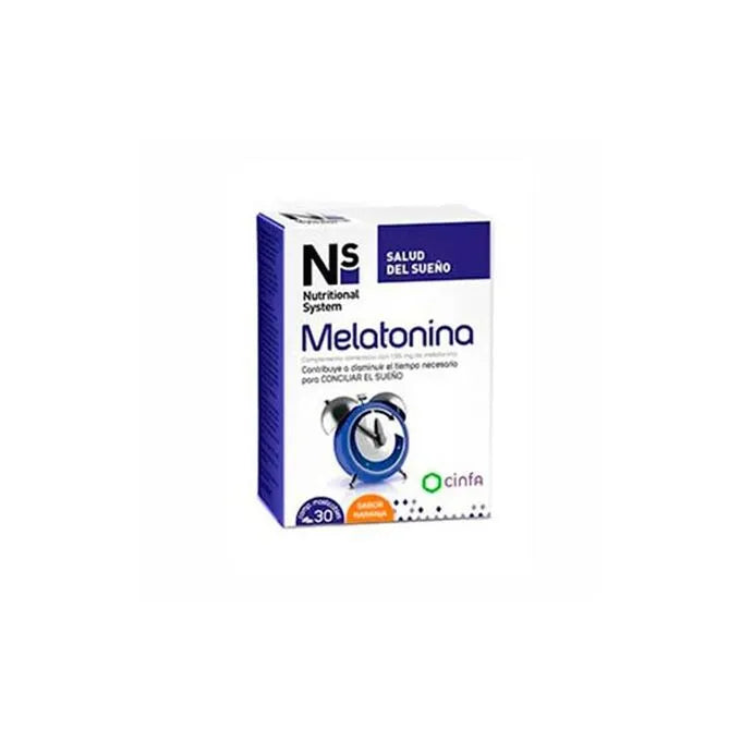 Nutritional System Melatonina Comprimidos Masticables Naranja 30 tabletas-1