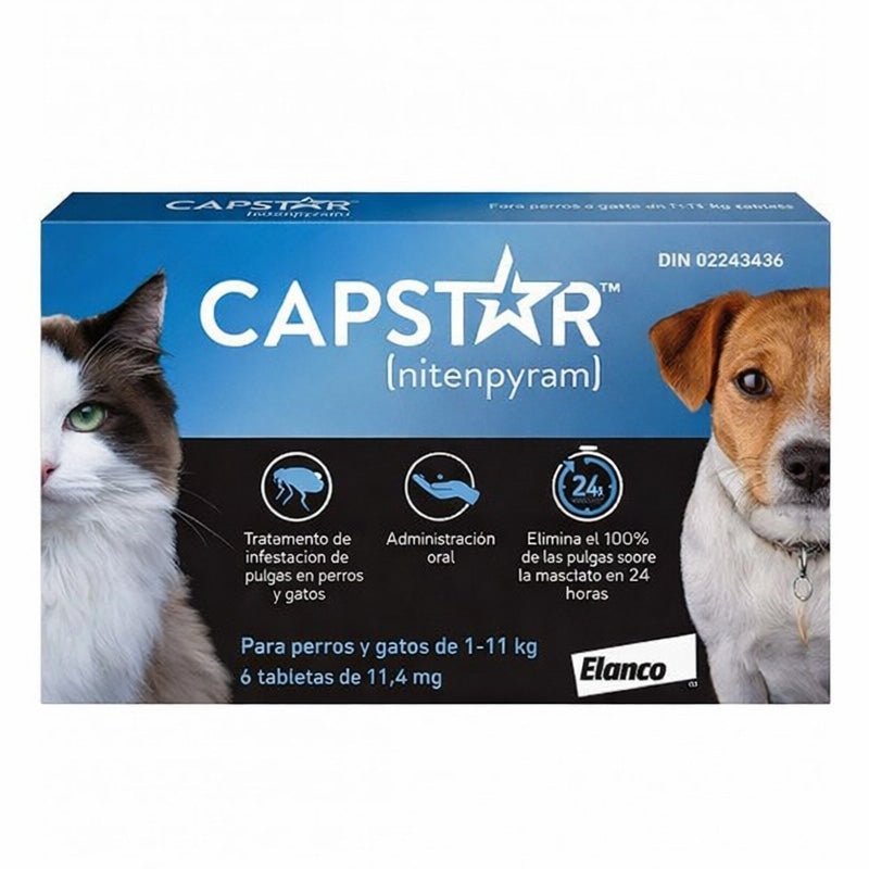 Elanco Capstar 11.45 mg Dog/Cat 1-11 kg Antiparasitic – 6 Tablets