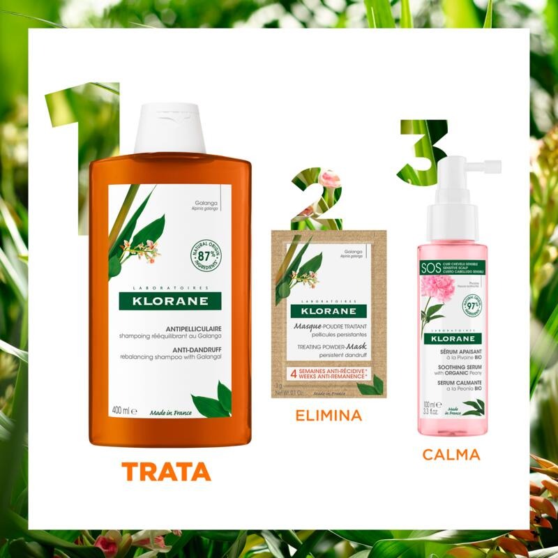 Klorane Champú Anticaspa Trattante Ri-equilibrante alla Galanga 200 ml