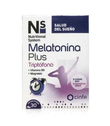 Ns Melatonina Plus Triptófano Complemento Alimenticio 30 comprimidos-1