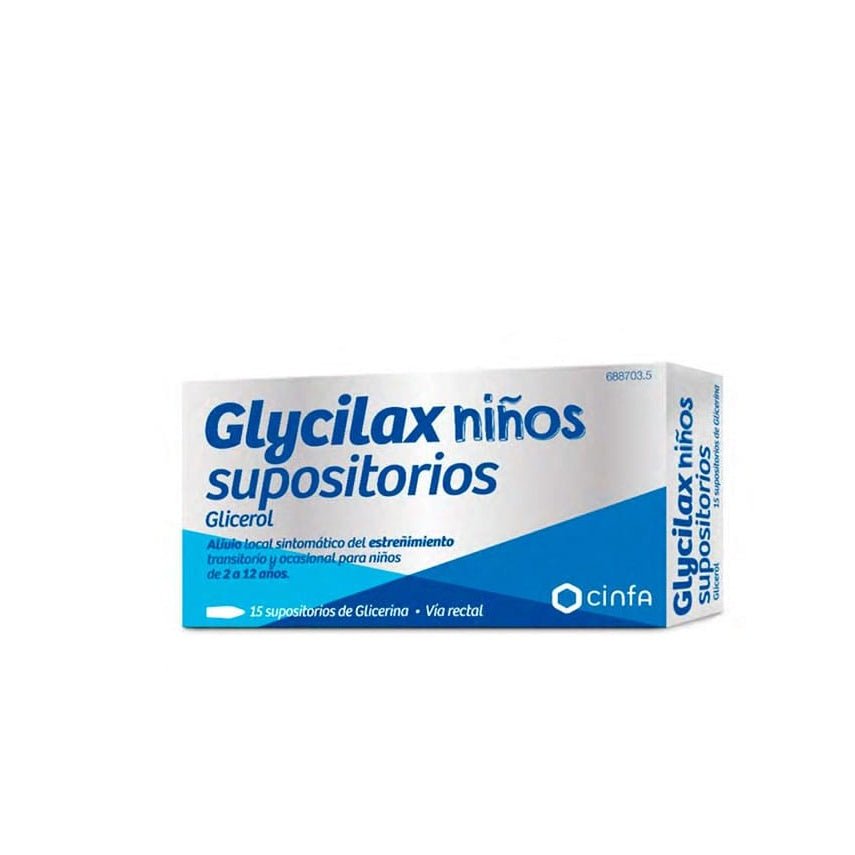 Glycilax Children 1.44 g Glycerol Rectal Laxative Suppositories x15