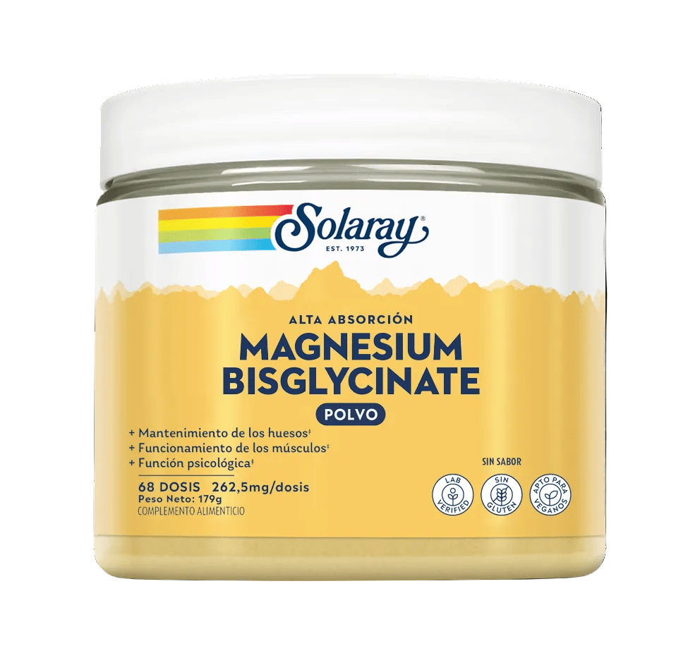 Solaray Polvo Magnesio Bisglycinate 68 Dosis 179g
