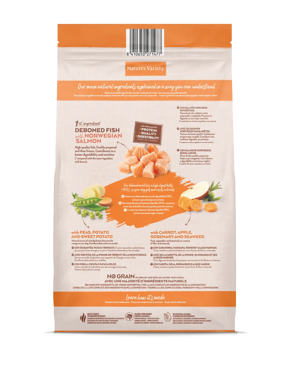 Affinity Nature's Variety Dog No Grain Adult Salmon 3kg