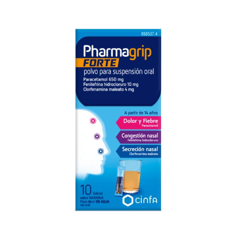 PHARMAGRIP Forte 10 Umschläge