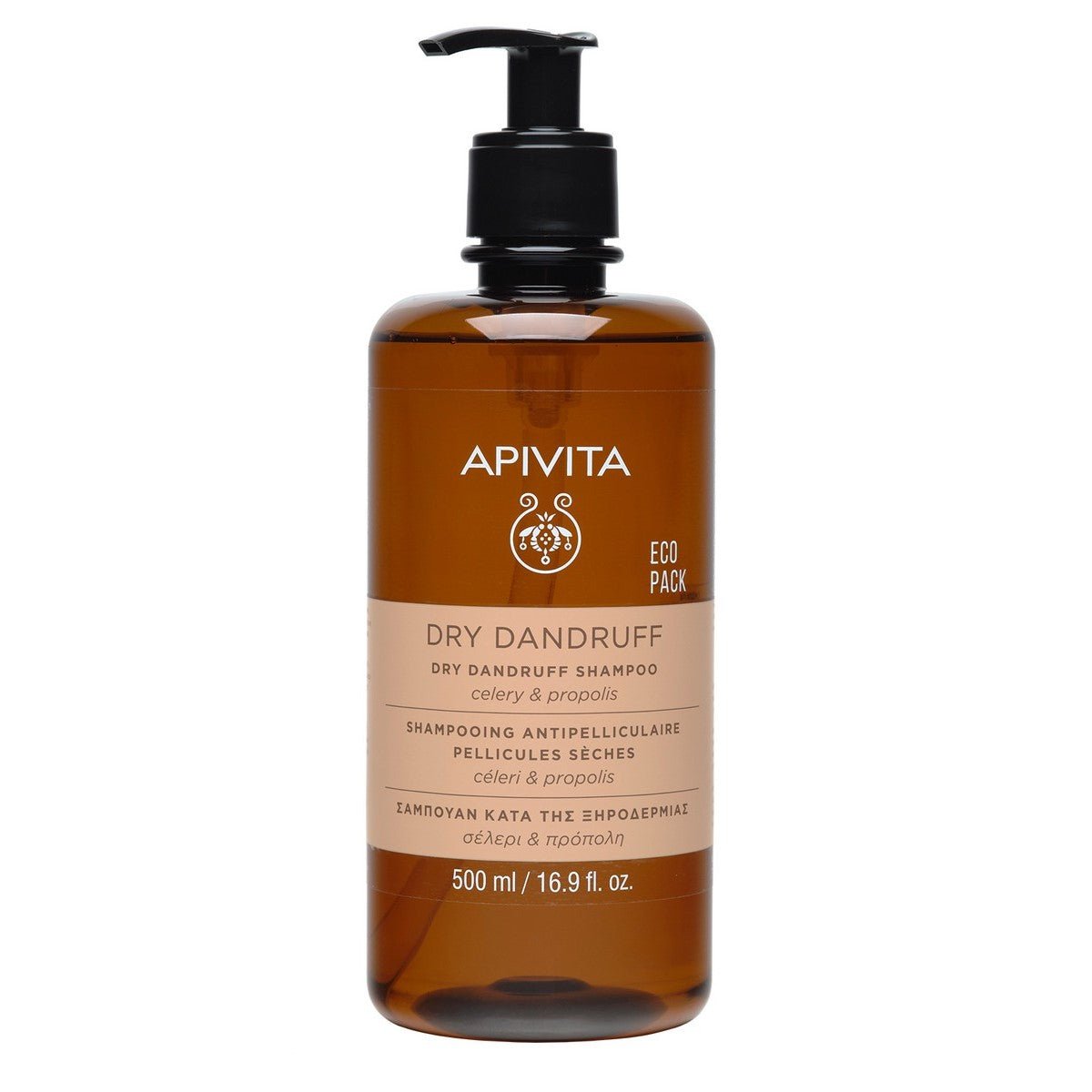 Apivita Ecopack Champú Dermatológico Para Caspa Seca 500ml