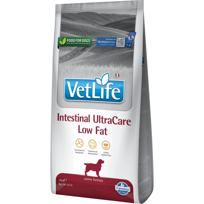 Farmina Vet Life Dog Intestinal Ultracare Low Fat Alimento Seco 10kg