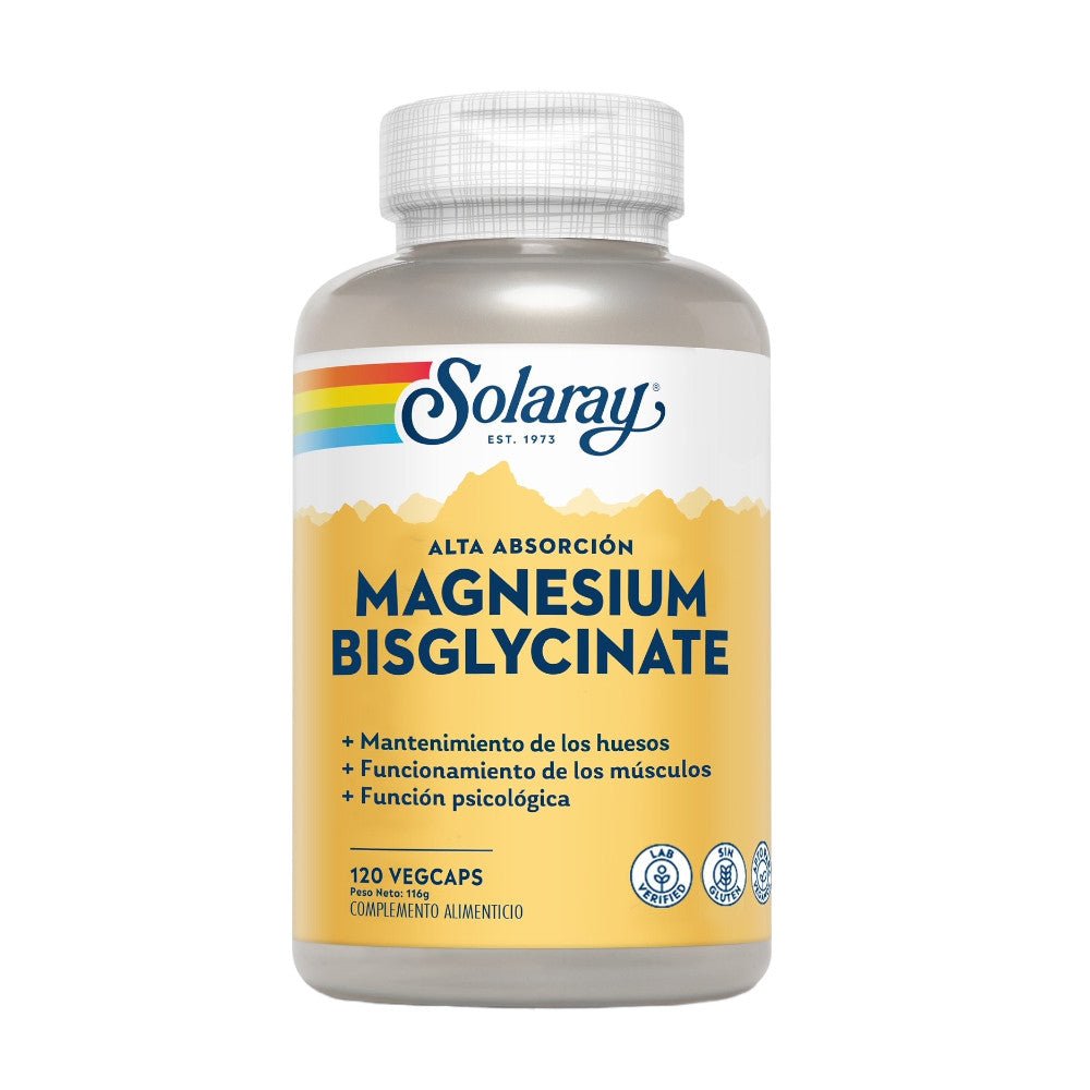 Solaray Magn Bisglyc Solar 120 Cápsulas