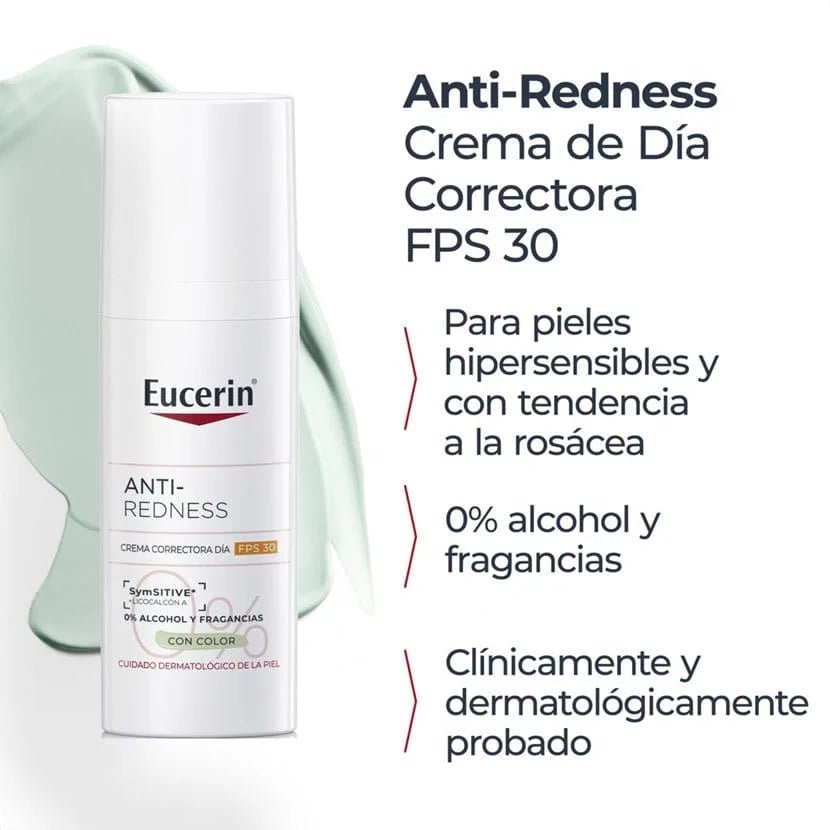Eucerin Anti-Redness Correcting Day Cream SPF30 – green tint moisturiser
