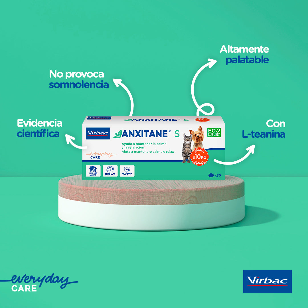 Virbac Anxitane S Supplément Nutritionnel Antipânico 30 comprimés