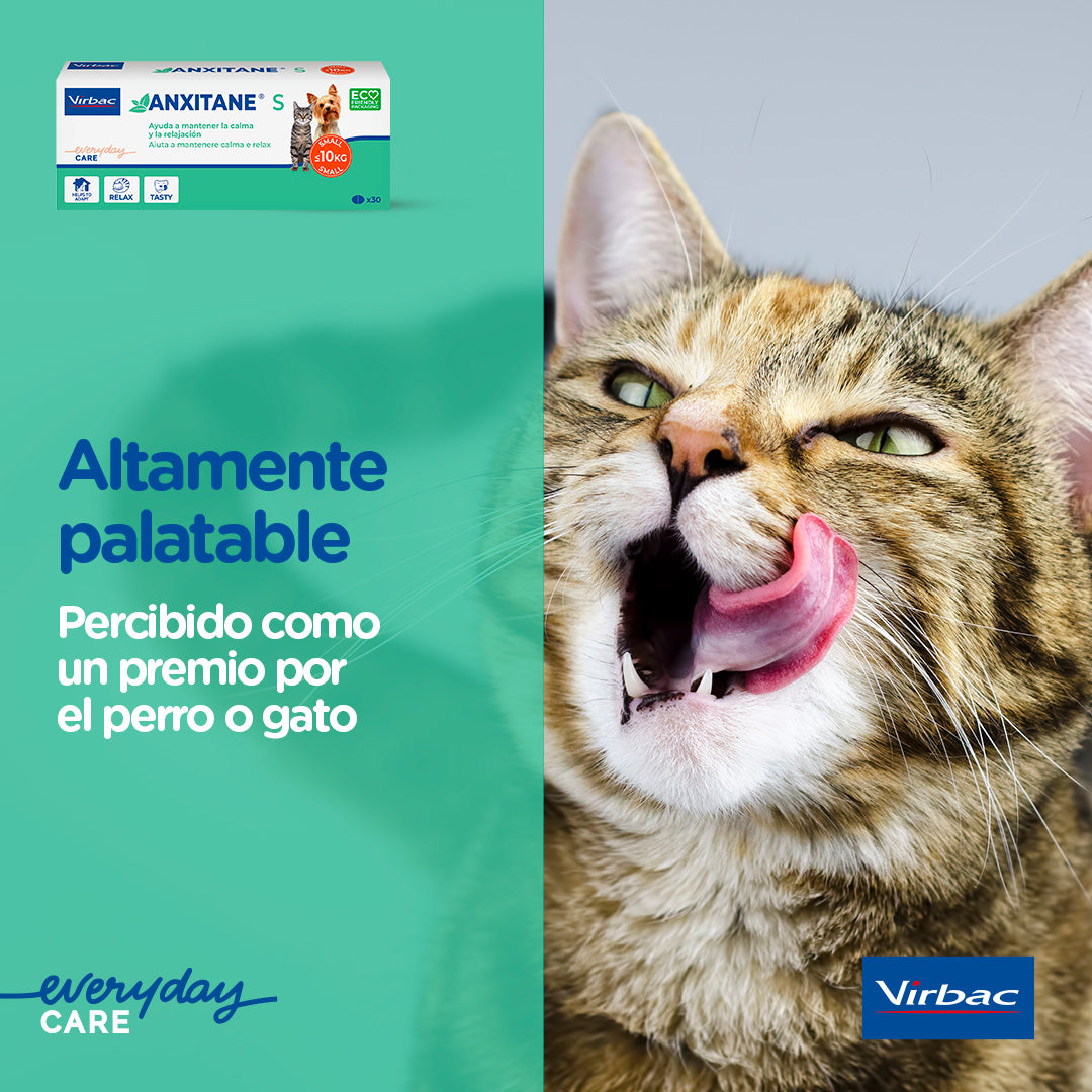 Virbac Anxitane S Supplément Nutritionnel Antipânico 30 comprimés