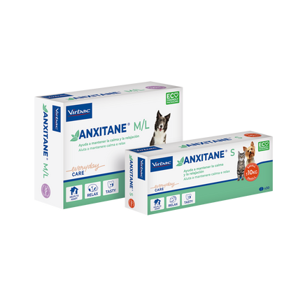 Virbac Anxitane S Supplément Nutritionnel Antipânico 30 comprimés