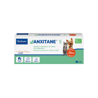 Virbac Anxitane S Supplément Nutritionnel Antipânico 30 comprimés