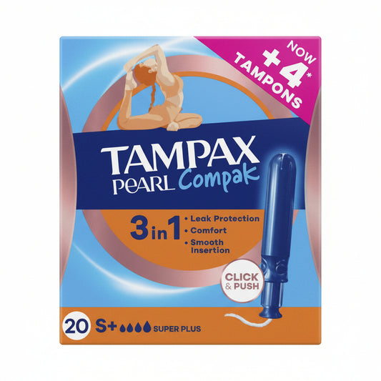 Tamponi TAMPAX Pearl Compak Super Plus 20 unità
