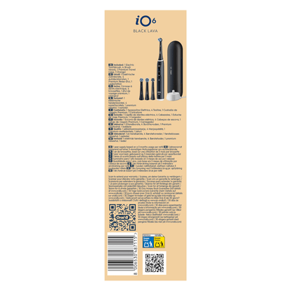 Oral-B iO 6 Cepillo De Dientes Eléctrico 4 Cabezales