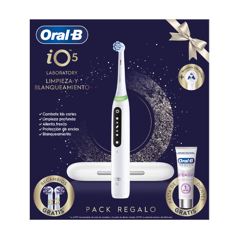 Oral-B iO 5 Cepillo de dientes eléctrico 4 cabezales Pack Regalo