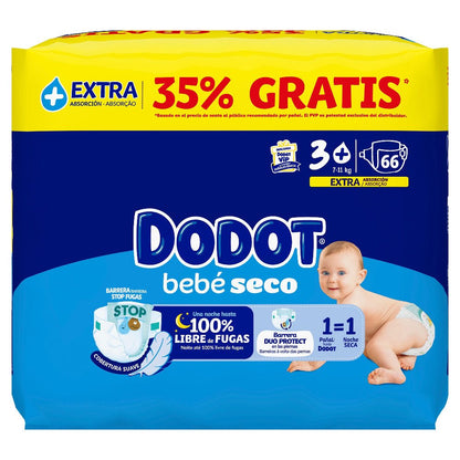 DODOT Dry Baby Extra Jumbo Confezione Taglia 3+ (66 unità)