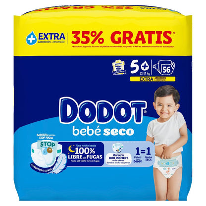 DODOT Dry Baby Extra Jumbo Pack Taille 5+ (56 unités)