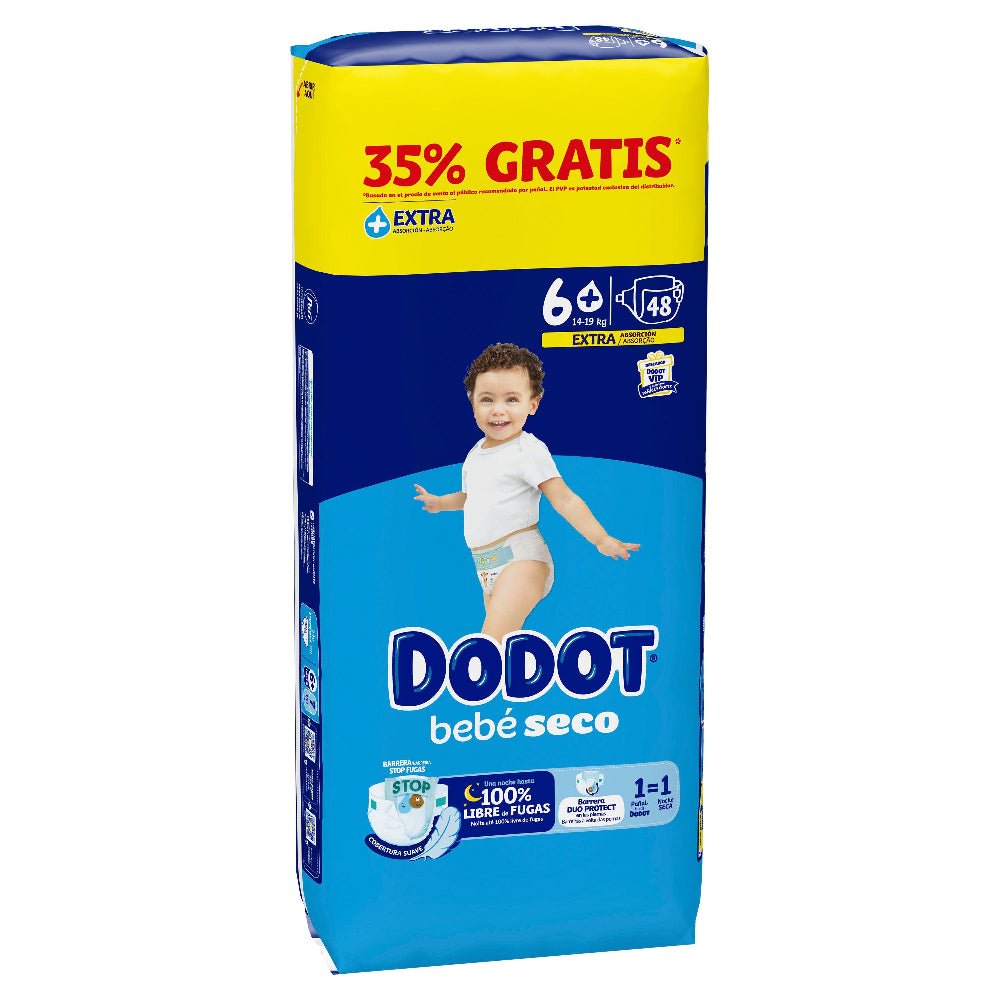 DODOT Dry Baby Extra Jumbo Pack Size 6+ (48 units)