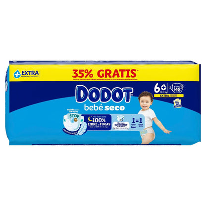 DODOT Dry Baby Extra Jumbo Pack Size 6+ (48 units)