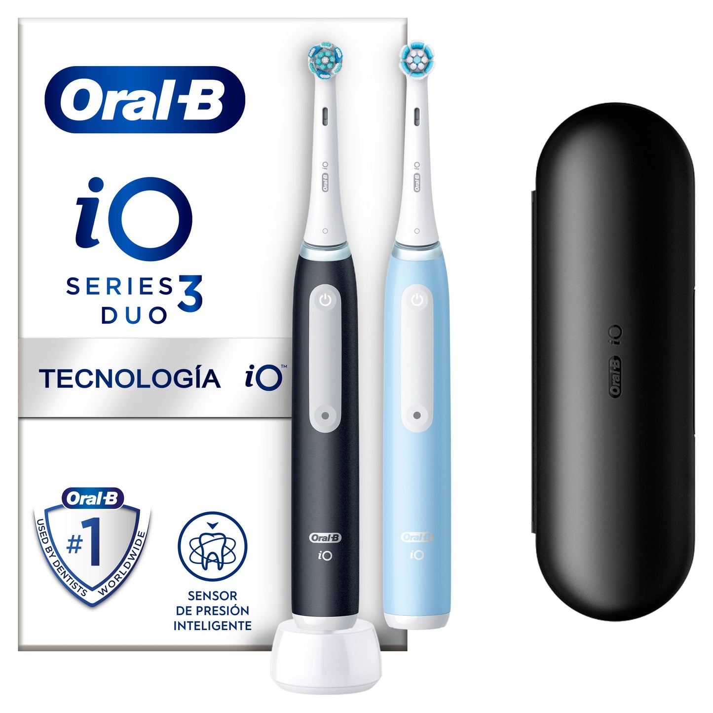 Oral-B iO Series 3 Escova de Dentes Eléctrica Preto / Azul 2 peças