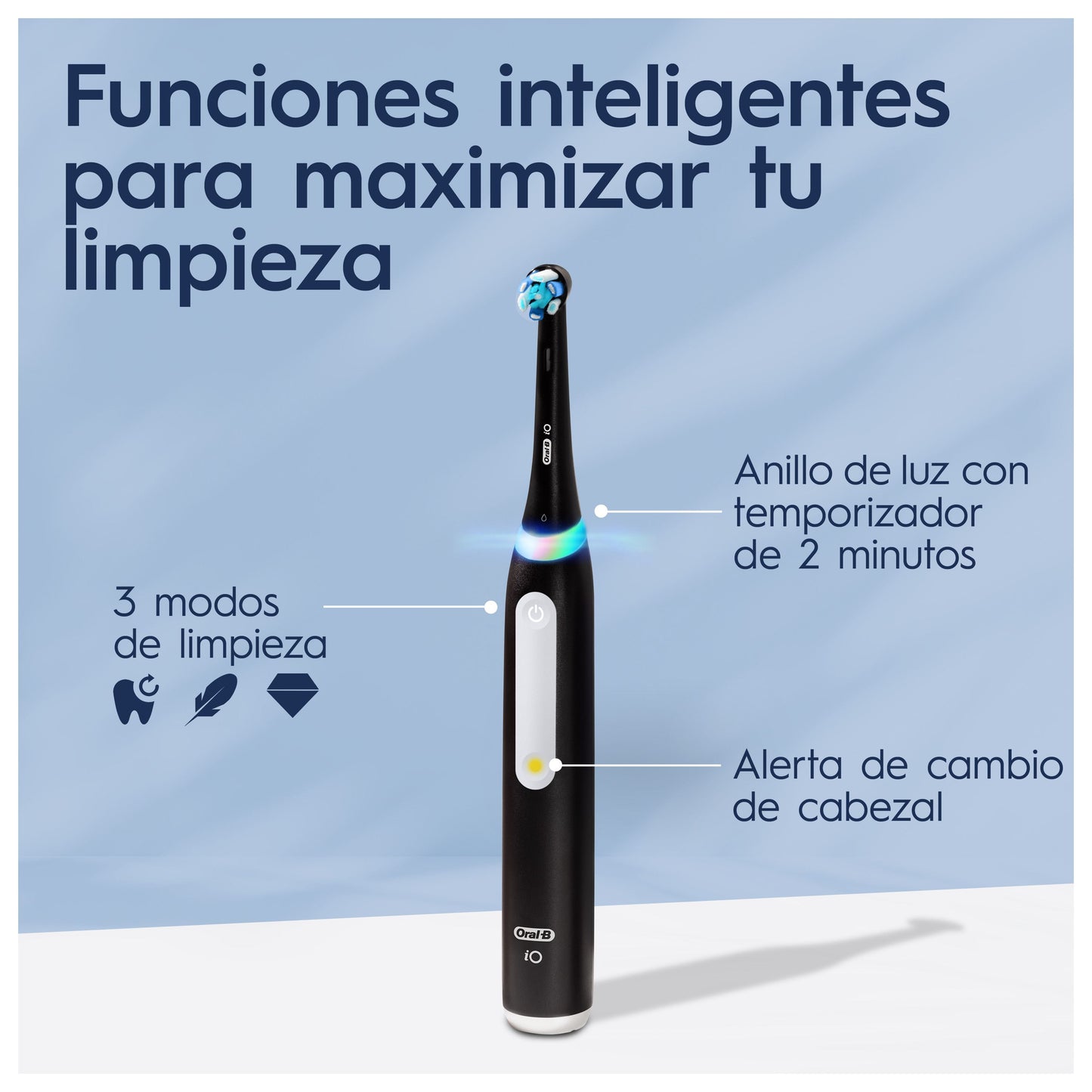 Oral-B iO Series 3 Escova de Dentes Eléctrica Preto / Azul 2 peças