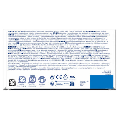 Oral-B iO Series 3 Escova de Dentes Eléctrica Preto / Azul 2 peças