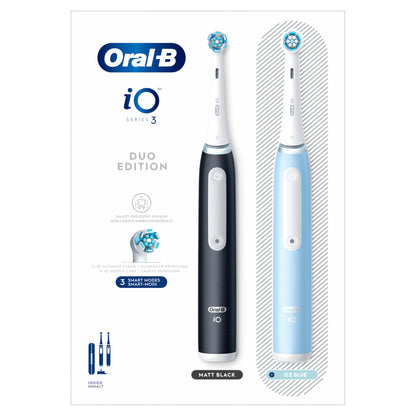 Oral-B iO Series 3 Escova de Dentes Eléctrica Preto / Azul 2 peças