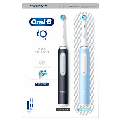 Oral-B iO Series 3 Escova de Dentes Eléctrica Preto / Azul 2 peças