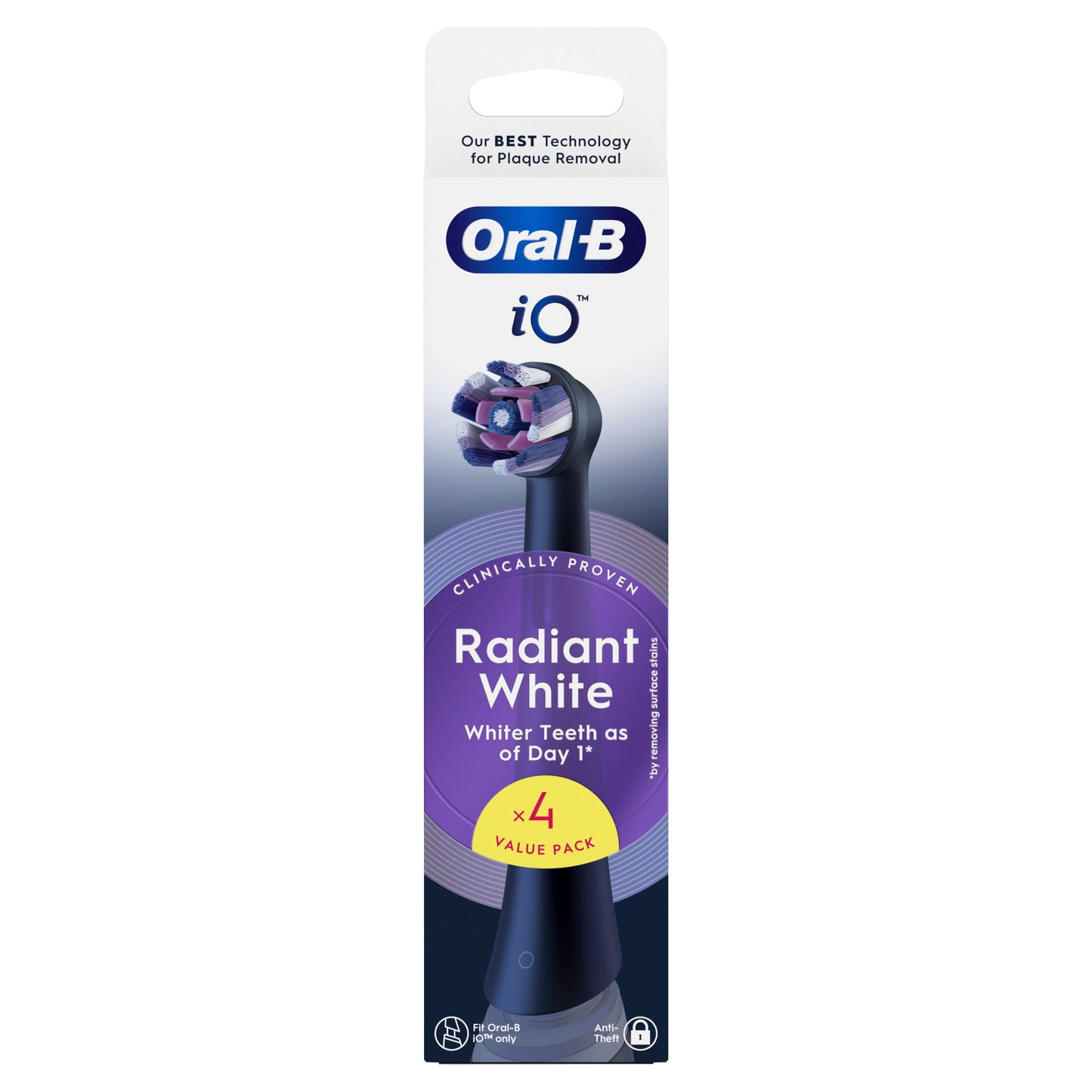 Oral-B iO Radiant White Cabezal de Reemplazo 4 uds