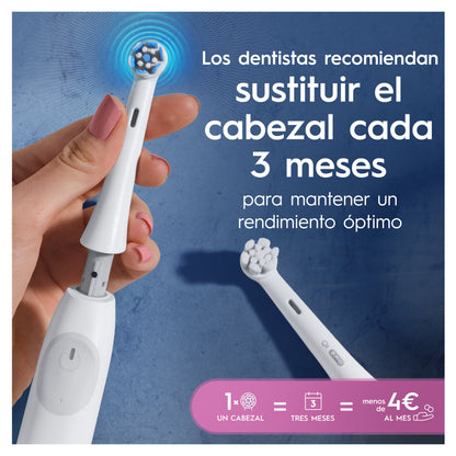Oral-B iO Gentle Care Têtes de Brosse Blanches 6 pcs