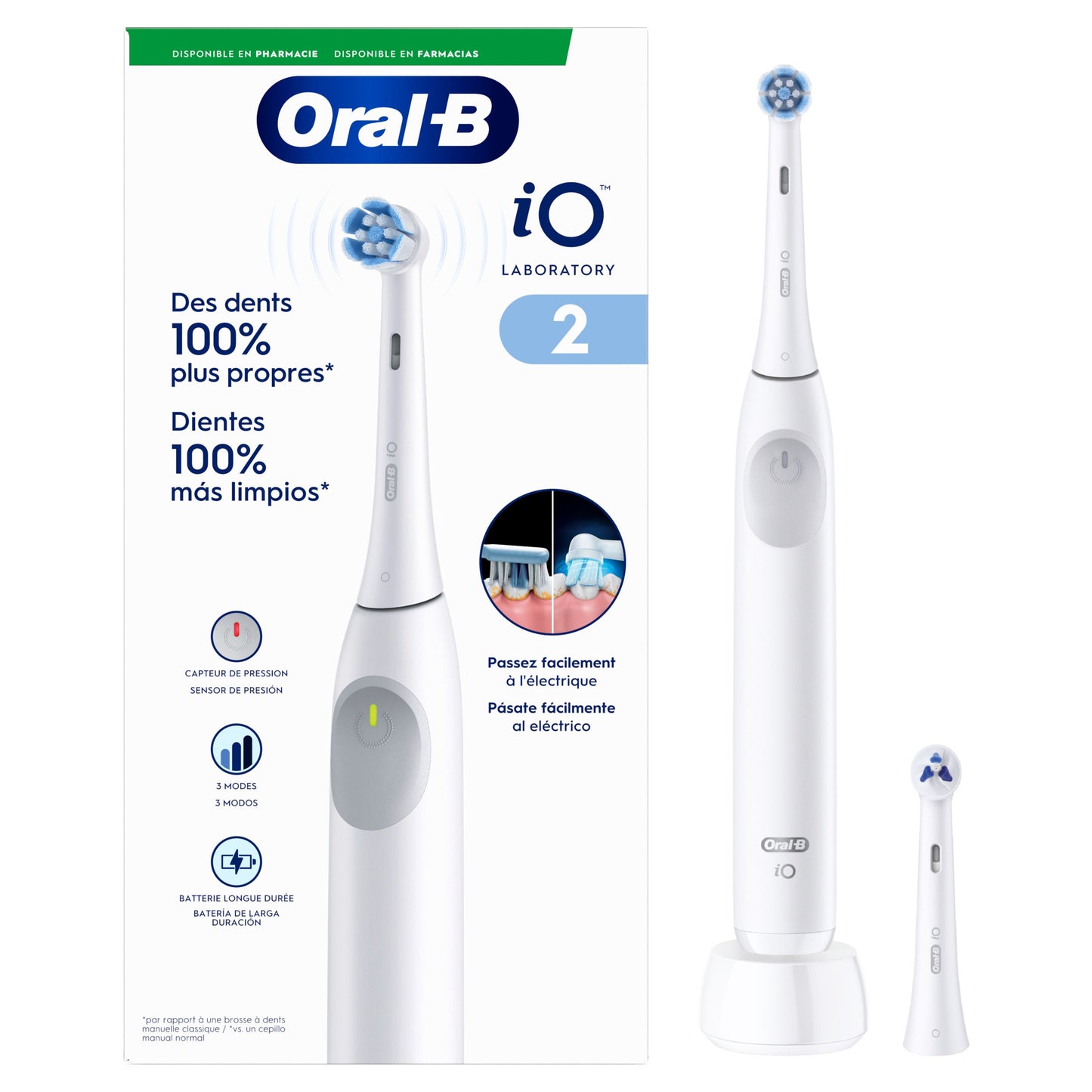 Oral-B iO2 LAB WHITE Spazzolino Elettrico 1 pz