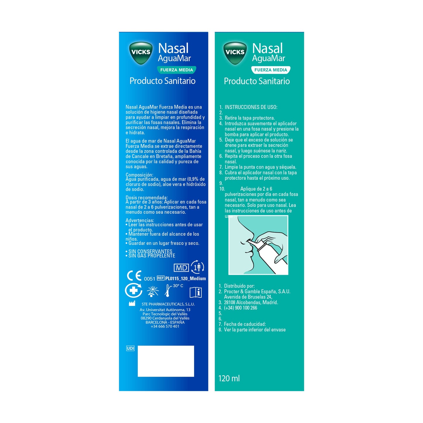 Vicks Nasal Aguamar Spray Nasal 120ml