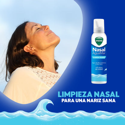 Vicks Nasal Aguamar Fuerza Suave Spray Nasal 120ml