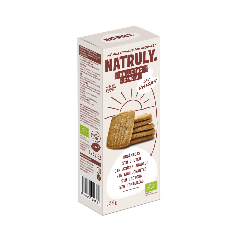 Natruly Galletas cookies sabor canela BIO 125g