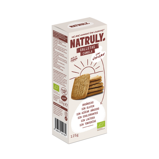 Natruly Galletas cookies sabor canela BIO 125g